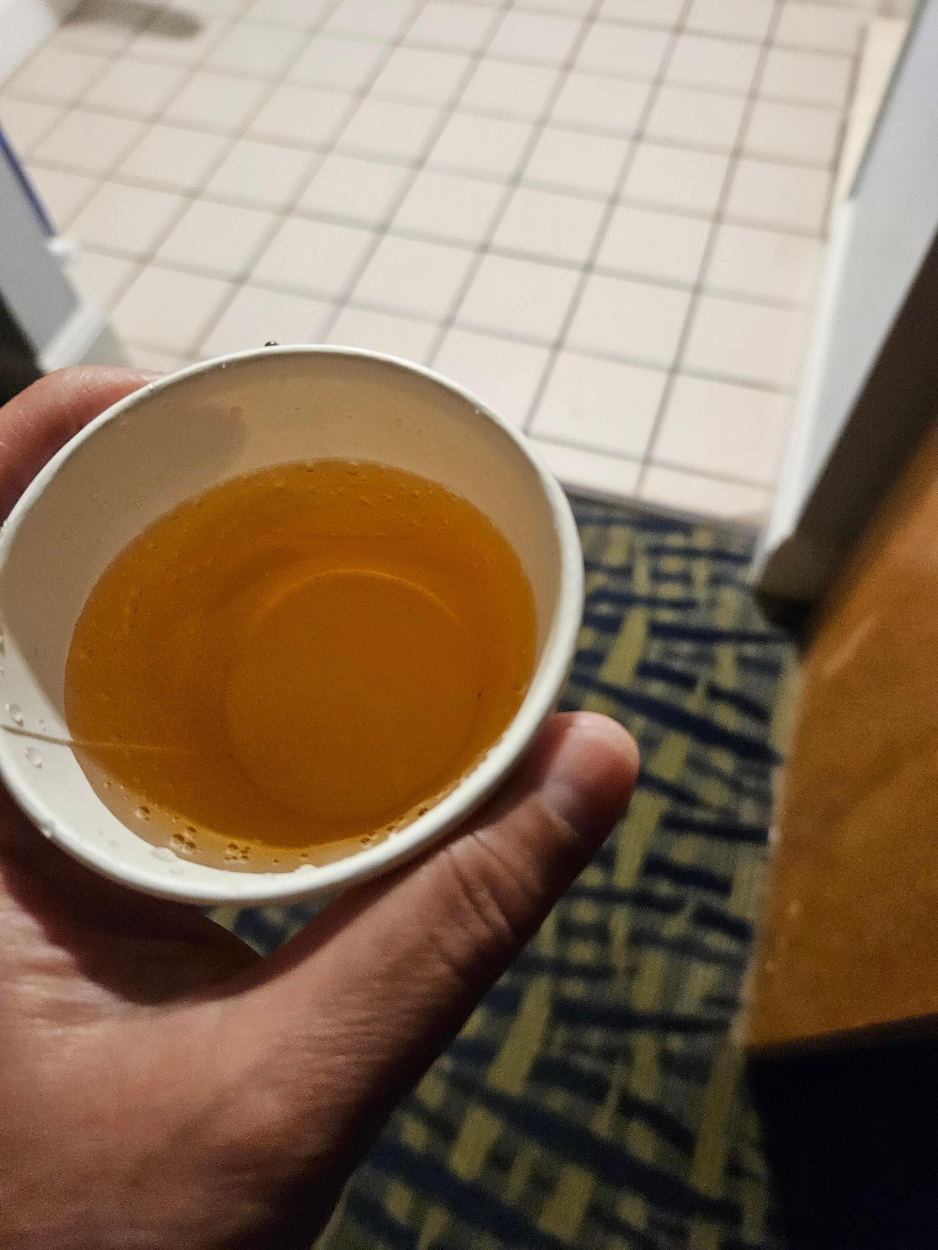 Trying to make me a tea and That was what came out of the coffee maker after running ONLY WATER. 