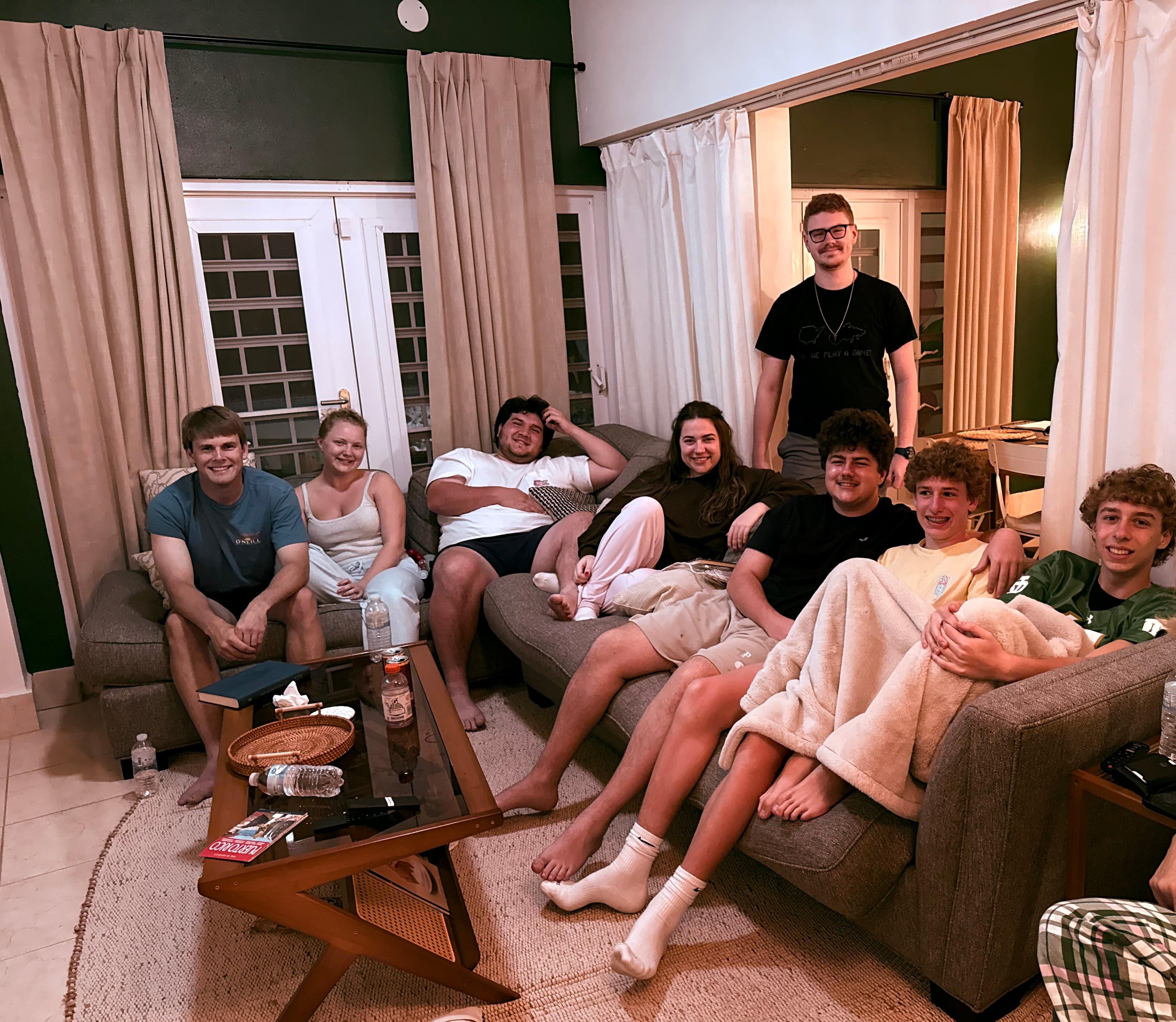 Large living room that fit our kids! Comfy couch!