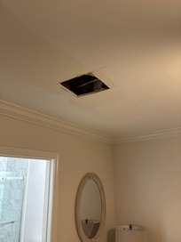 Hole in ceiling