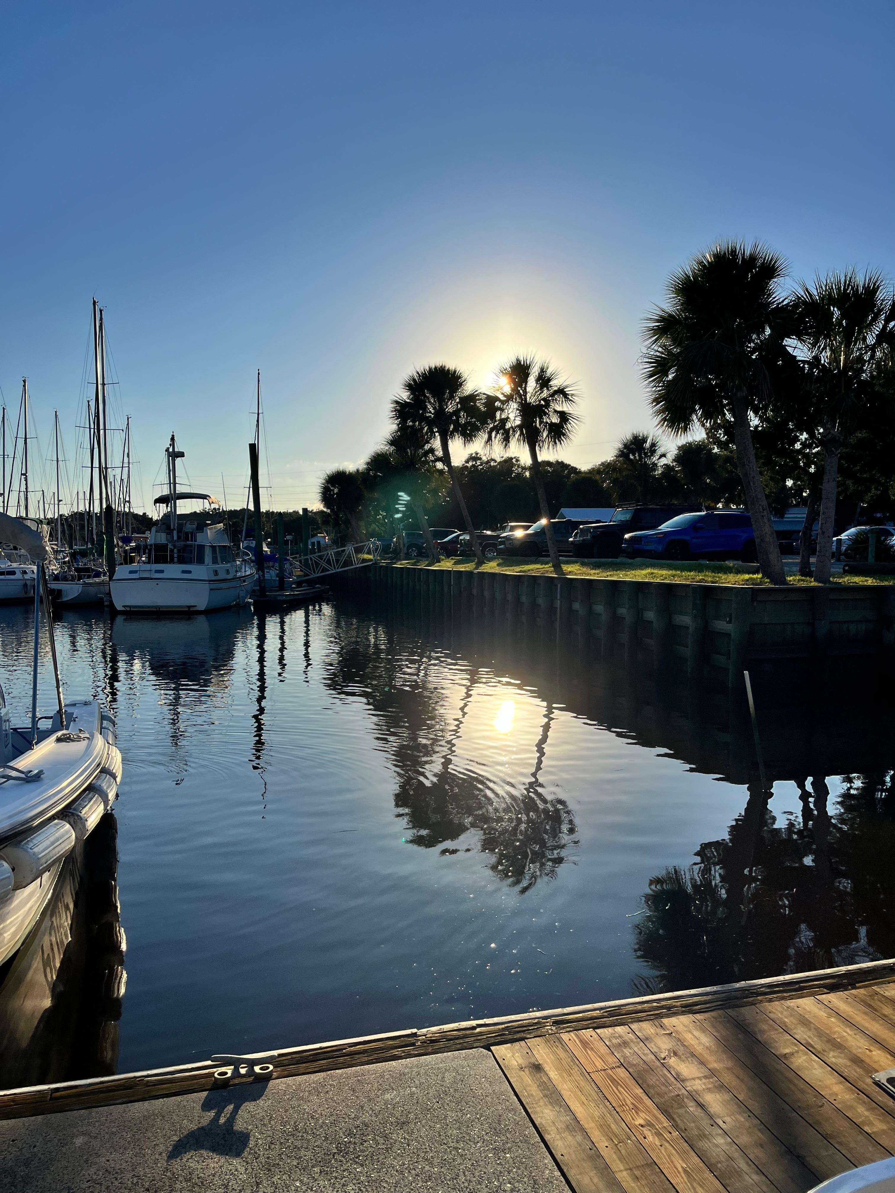 Sunset. Calm waters. Relaxing environment