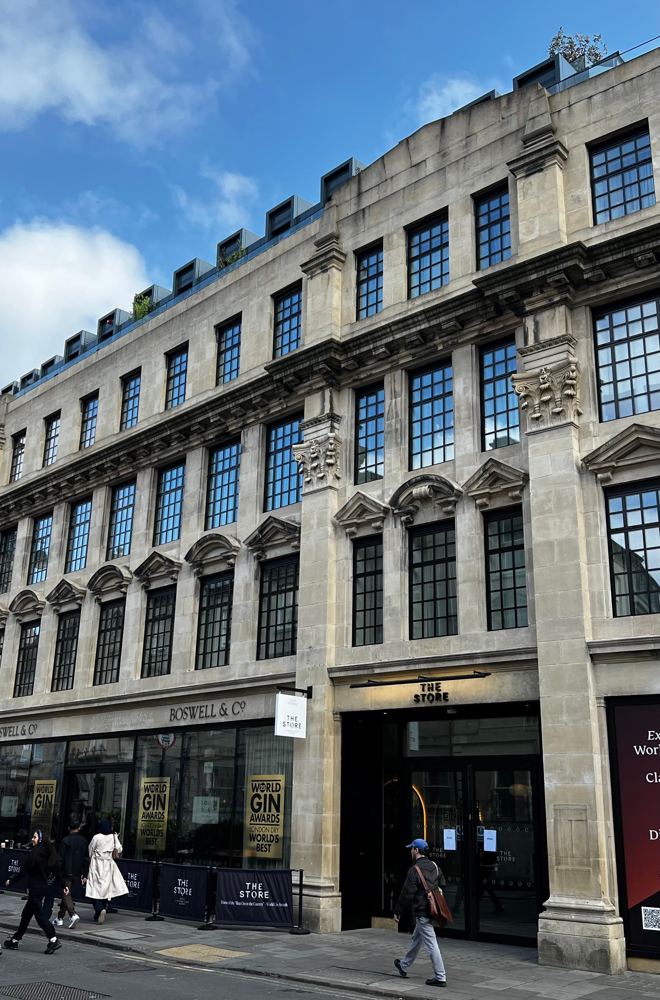 The exterior. 
