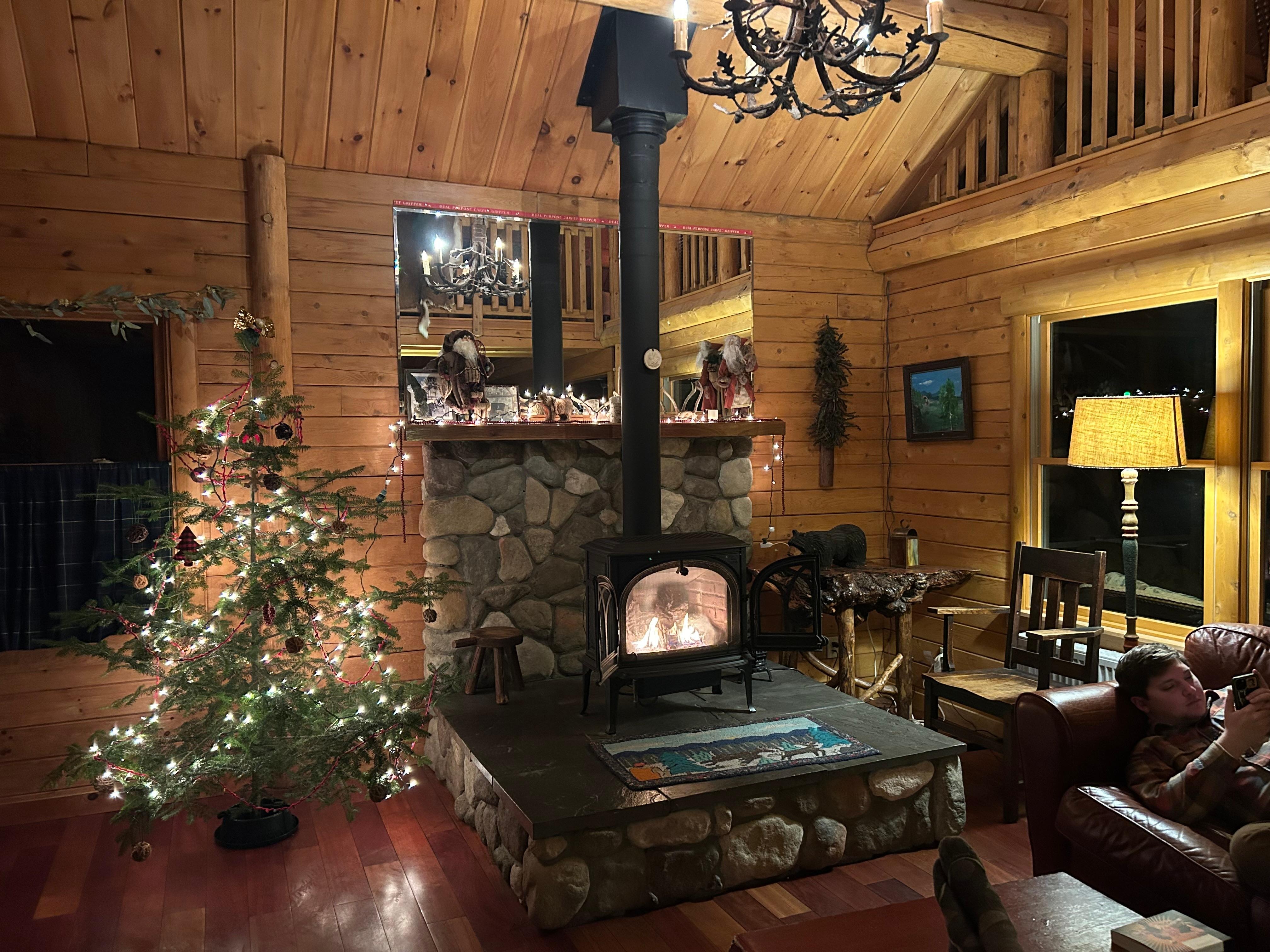 Such a wonderful surprise to have the cabin decorated for Christmas!
