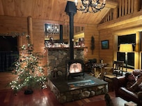 Such a wonderful surprise to have the cabin decorated for Christmas!