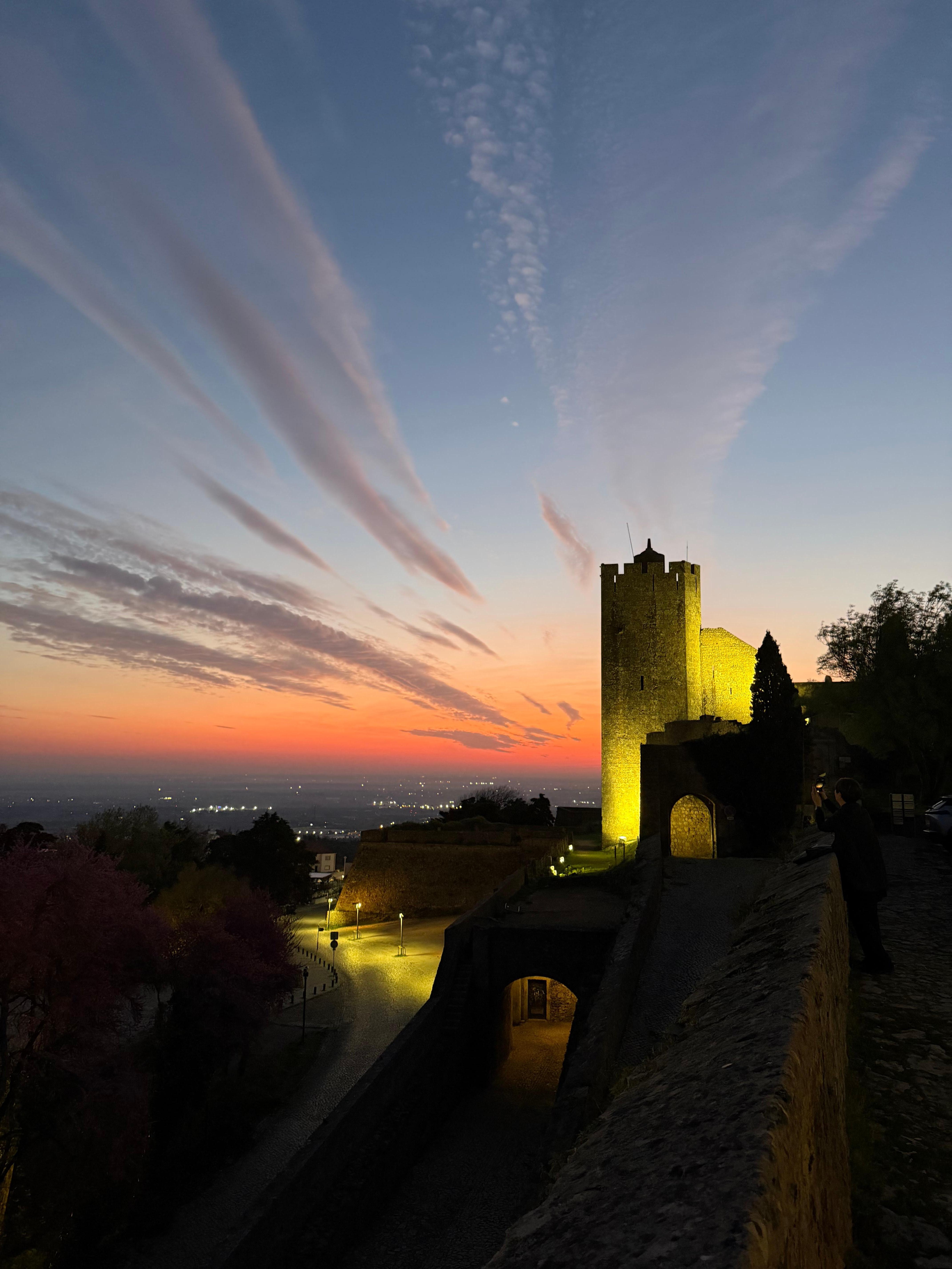 Sunrise at the castle as we departed to the airport