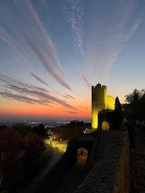Sunrise at the castle as we departed to the airport