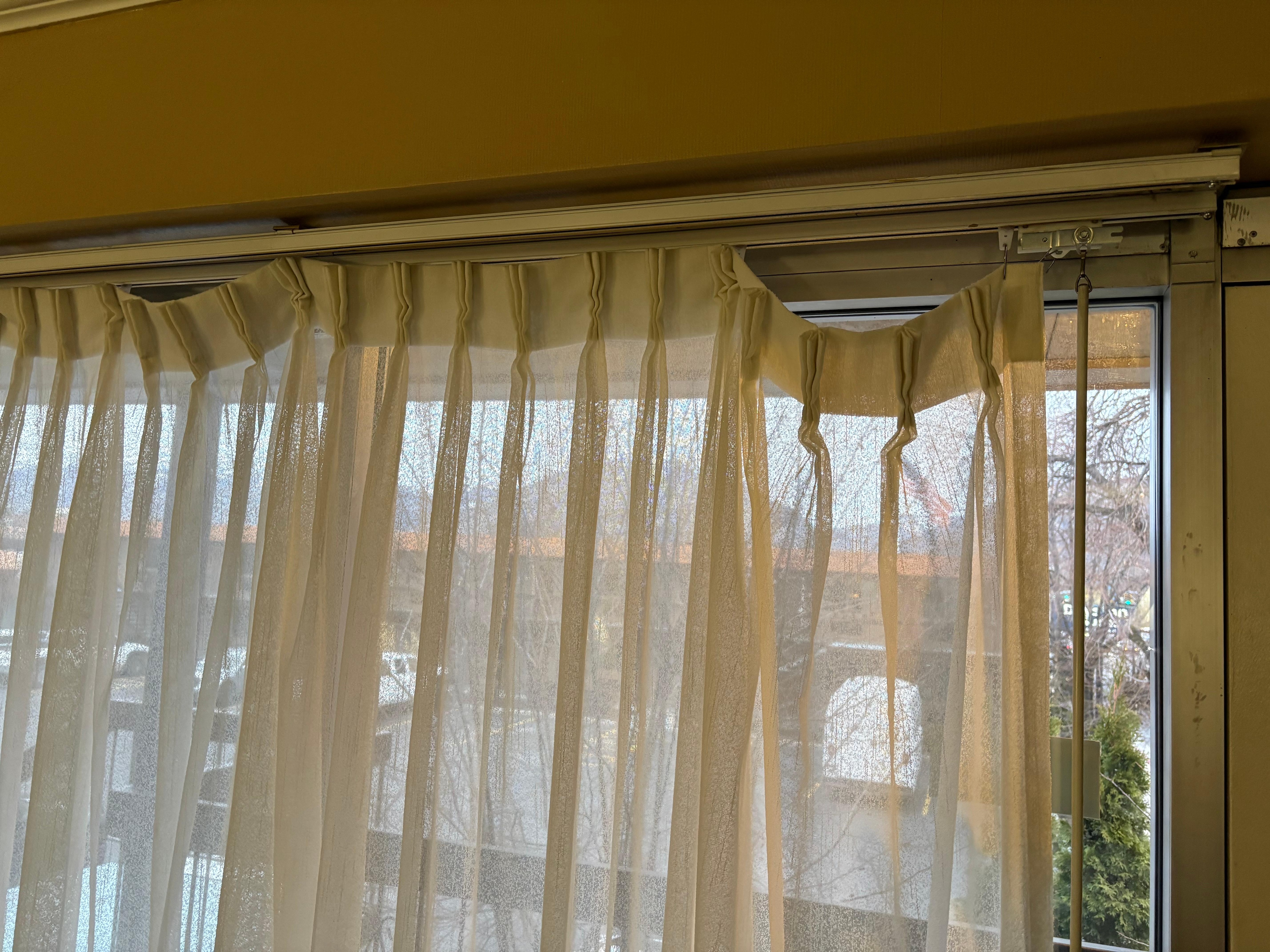 Unmaintained, smelly, dusty curtains