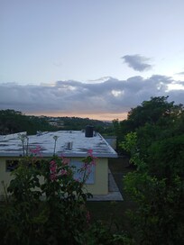 View from back balcony at sunset