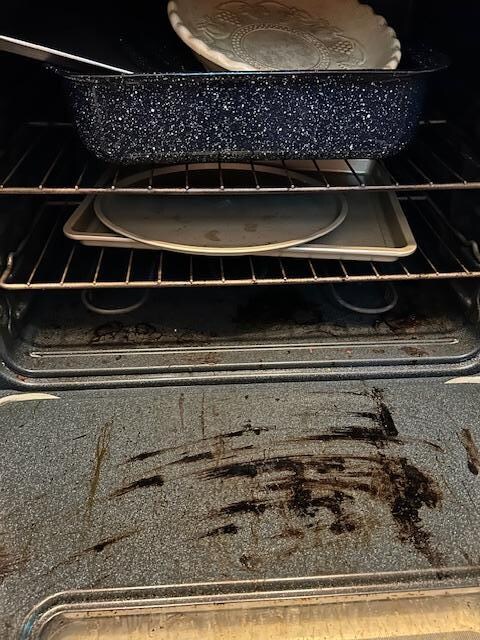 Grease and dirt in oven