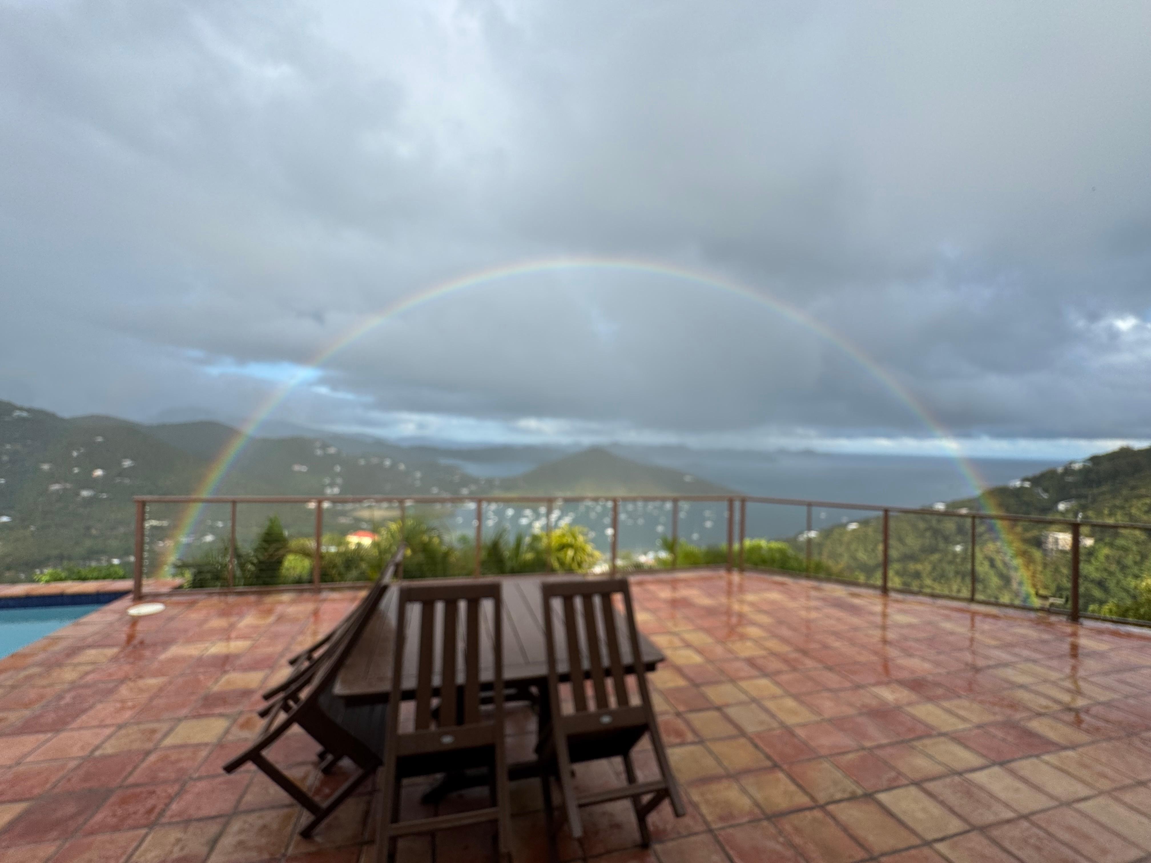 Full rainbow after a heavy but brief downpour