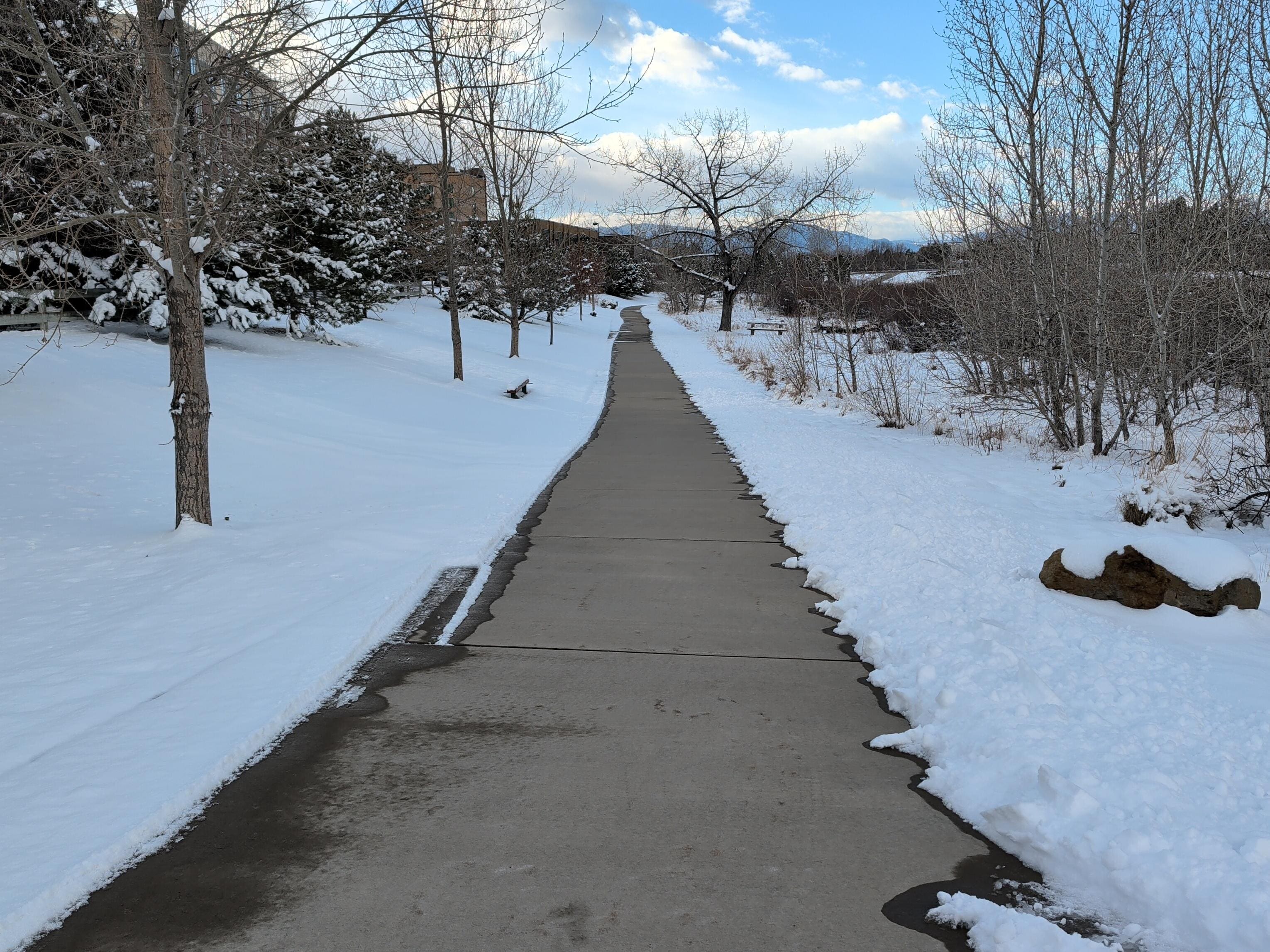 Trail right outside hotel