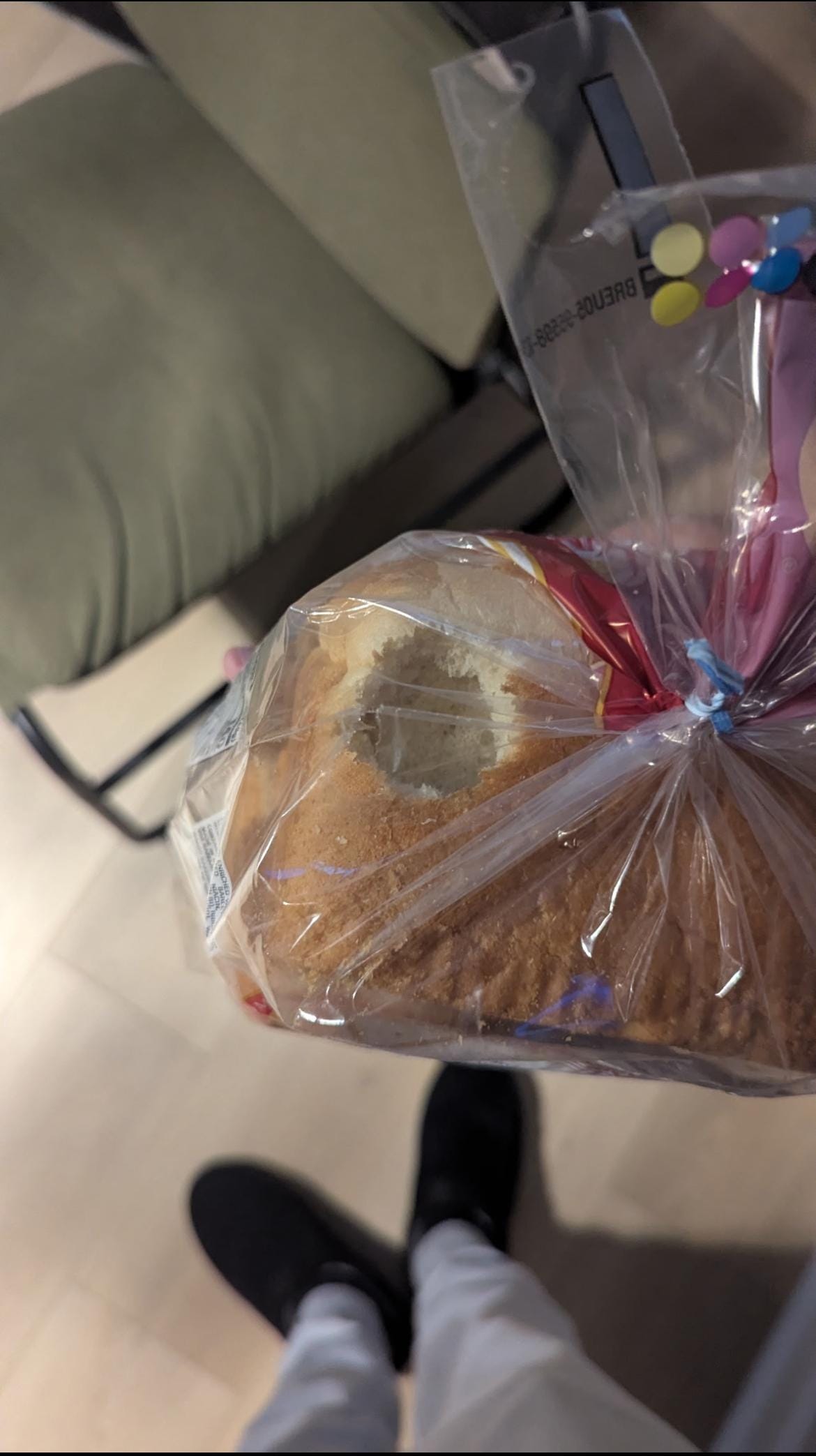 Mice chewed through food bags during the night.