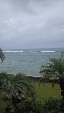 View of the waves during the storm on Maui February 6 through 10 from the deck of our VRBO.