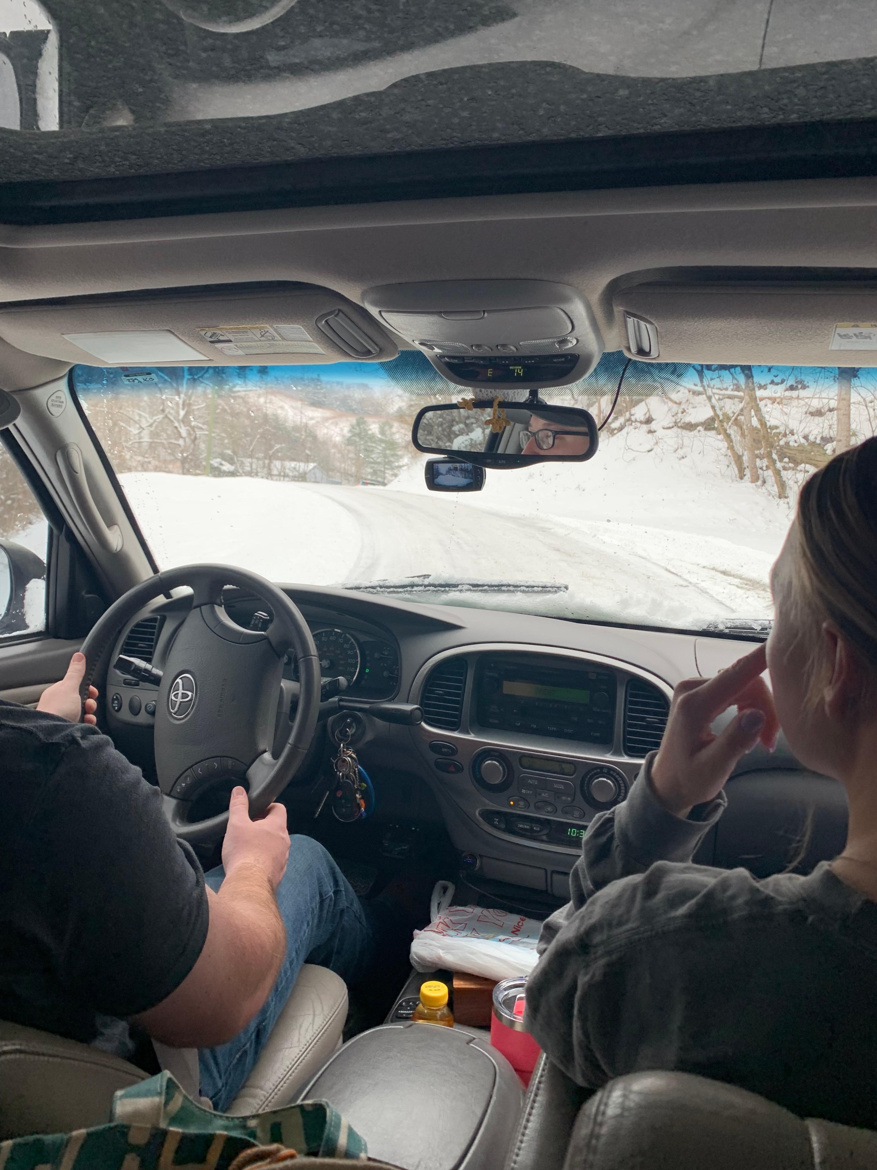 Road construction on day we left