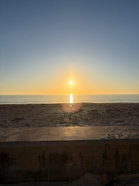 Sunset over the gulf from the beach