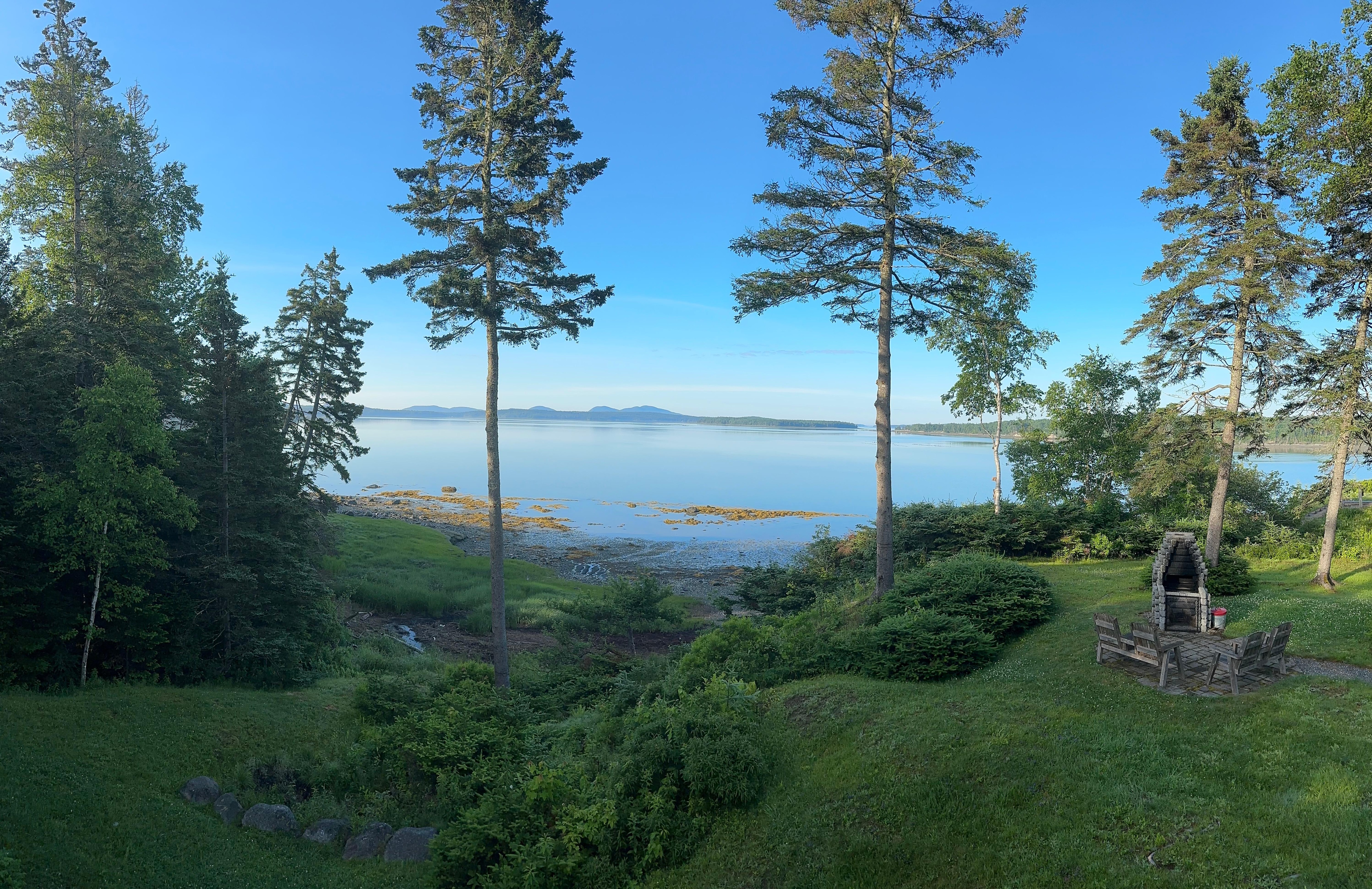 Morning view from deck. 