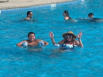 Just floating and loving life.