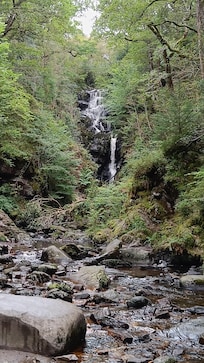 The waterfall nearby