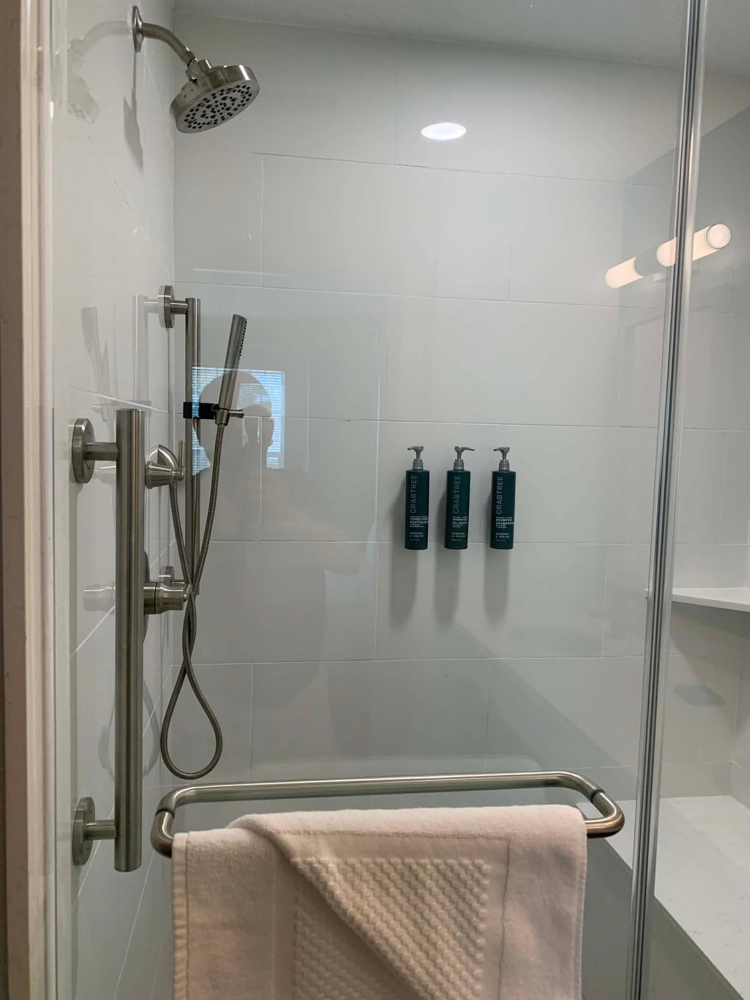 New shower in master bathroom.  