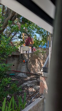 Construction view from the house
