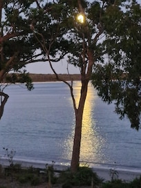 Moon over the water.
