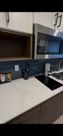 Entry into room, kitchenette