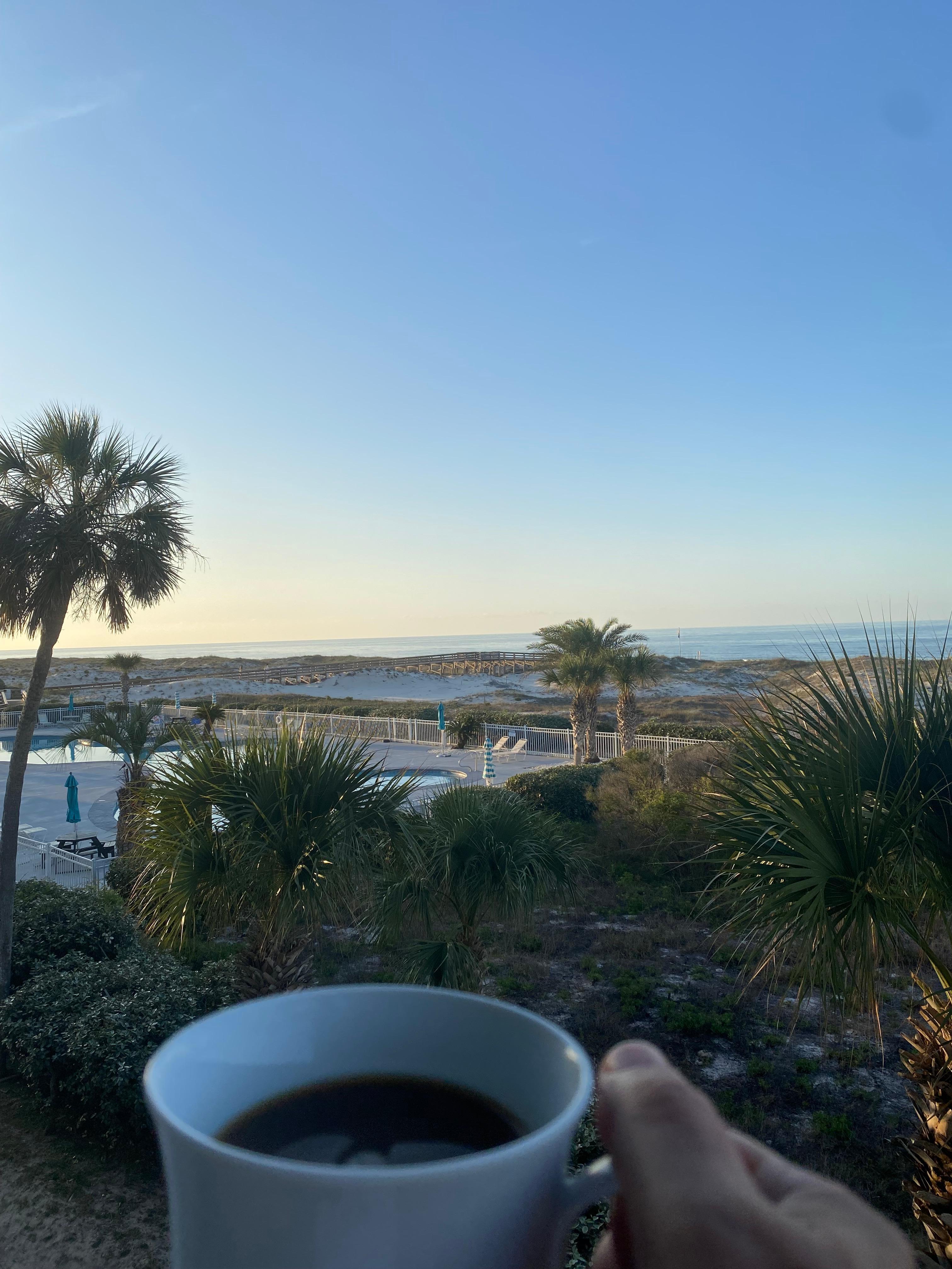 View from the balcony. 