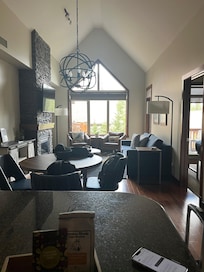 The cozy living area.