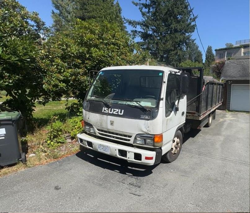 Truck parked in the driveway