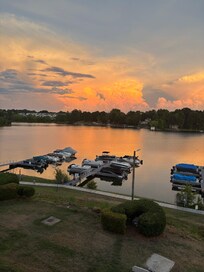Sunset at Lake Norman, view from the balcony