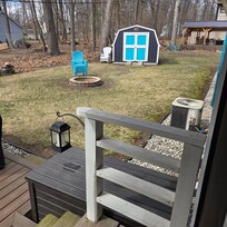 Backyard, was very nice cleaning and furniture ready to use