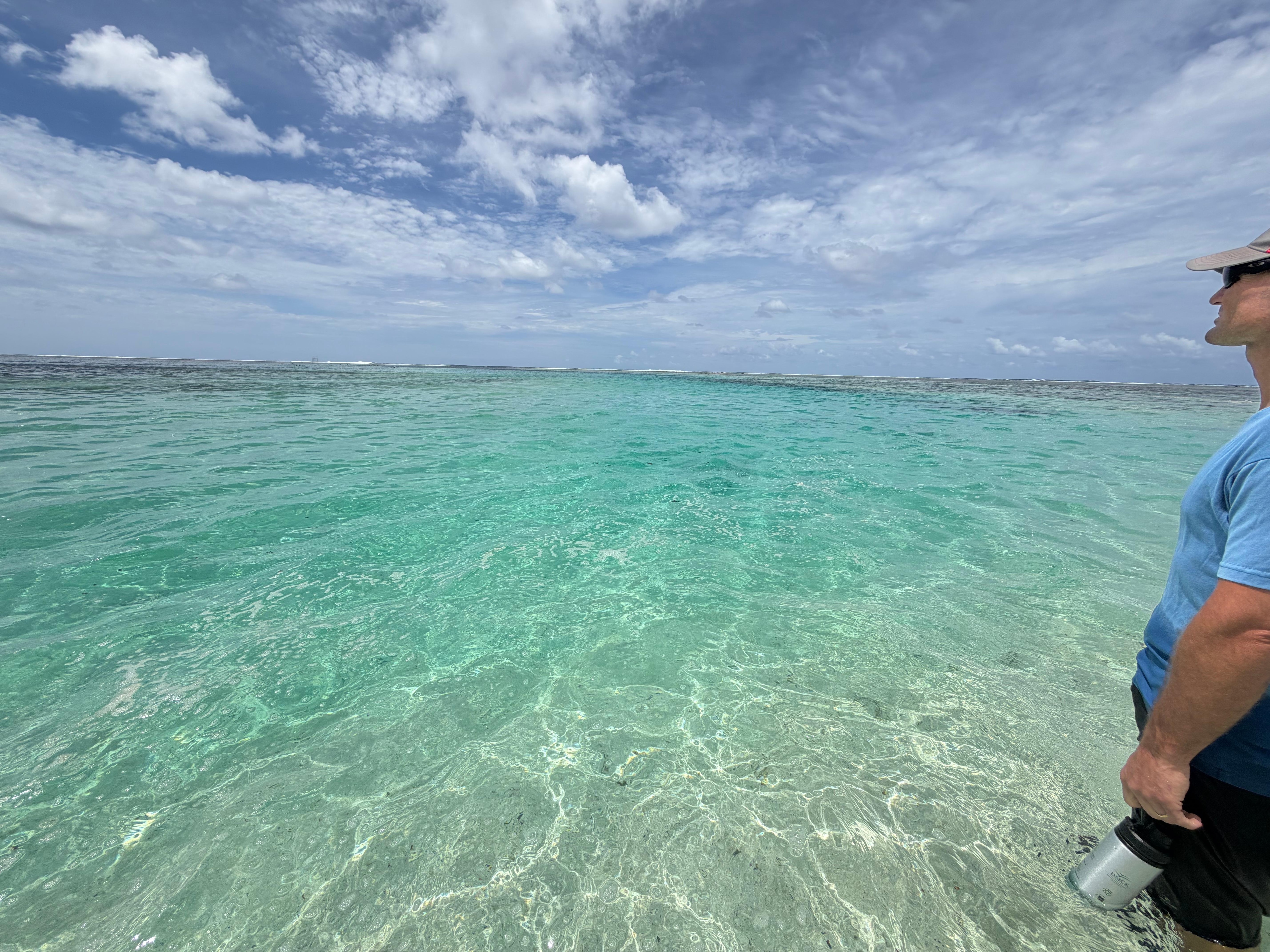Water in front of the house. 