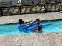 Pool fun. Floatie not included.