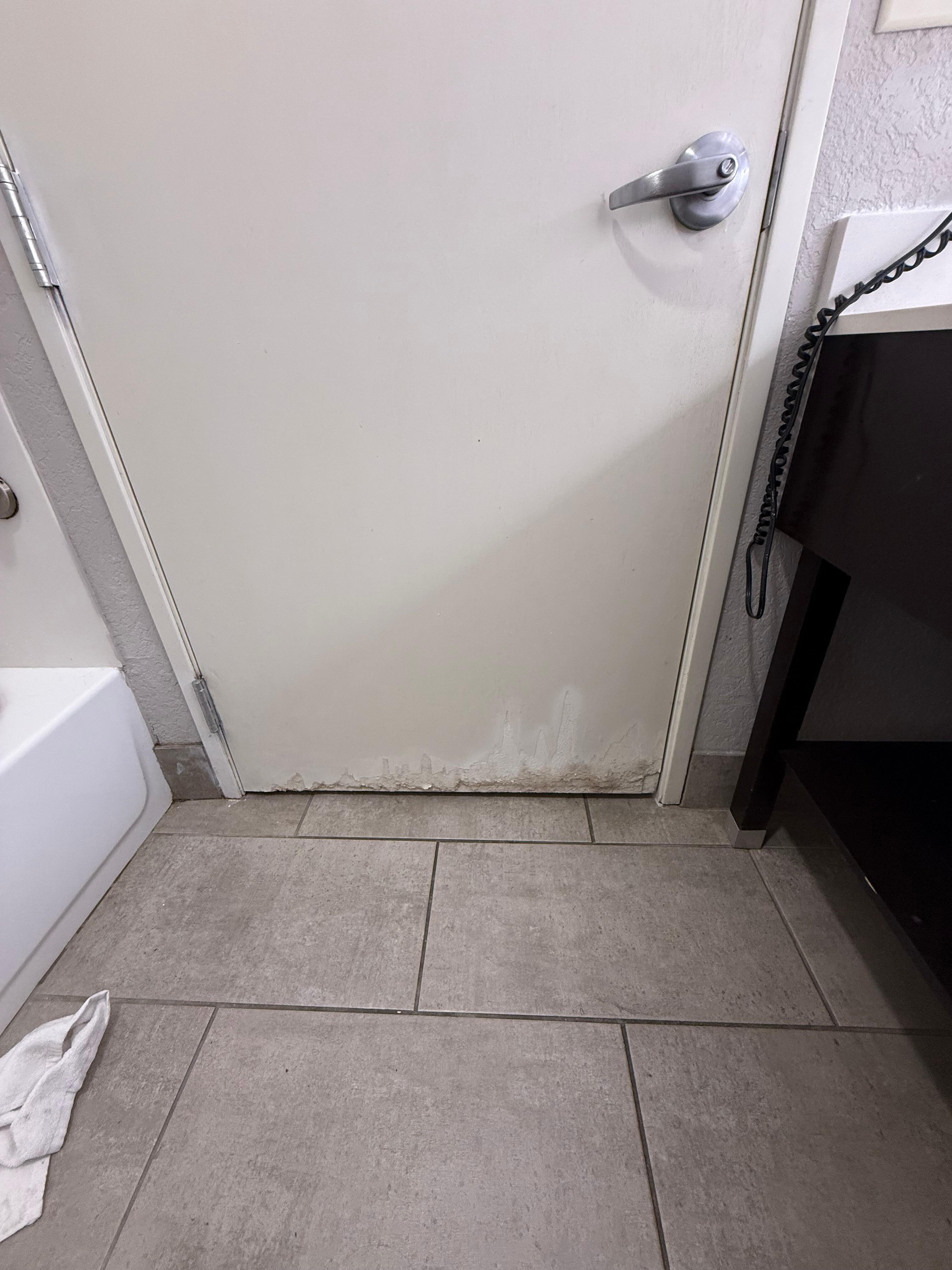 Inside bathroom door