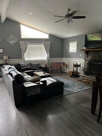 Living room; super comfy couch