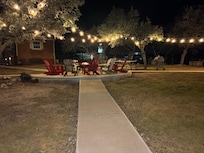 The firepit from our porch.