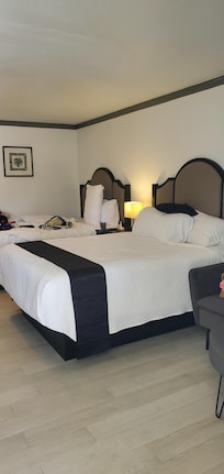 Spacious clean room, 2 comfortable queen beds.