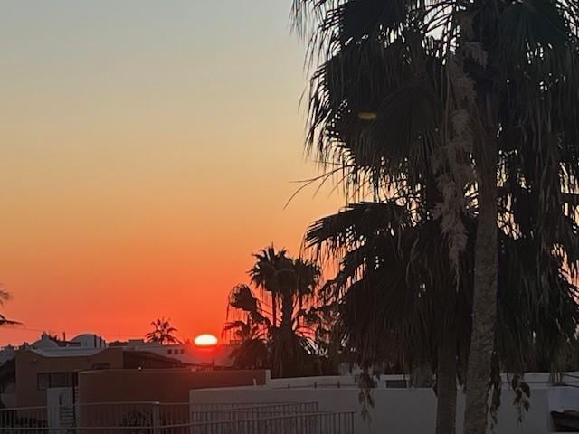 sunrise from rooftop deck