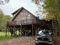 View from large parking area.