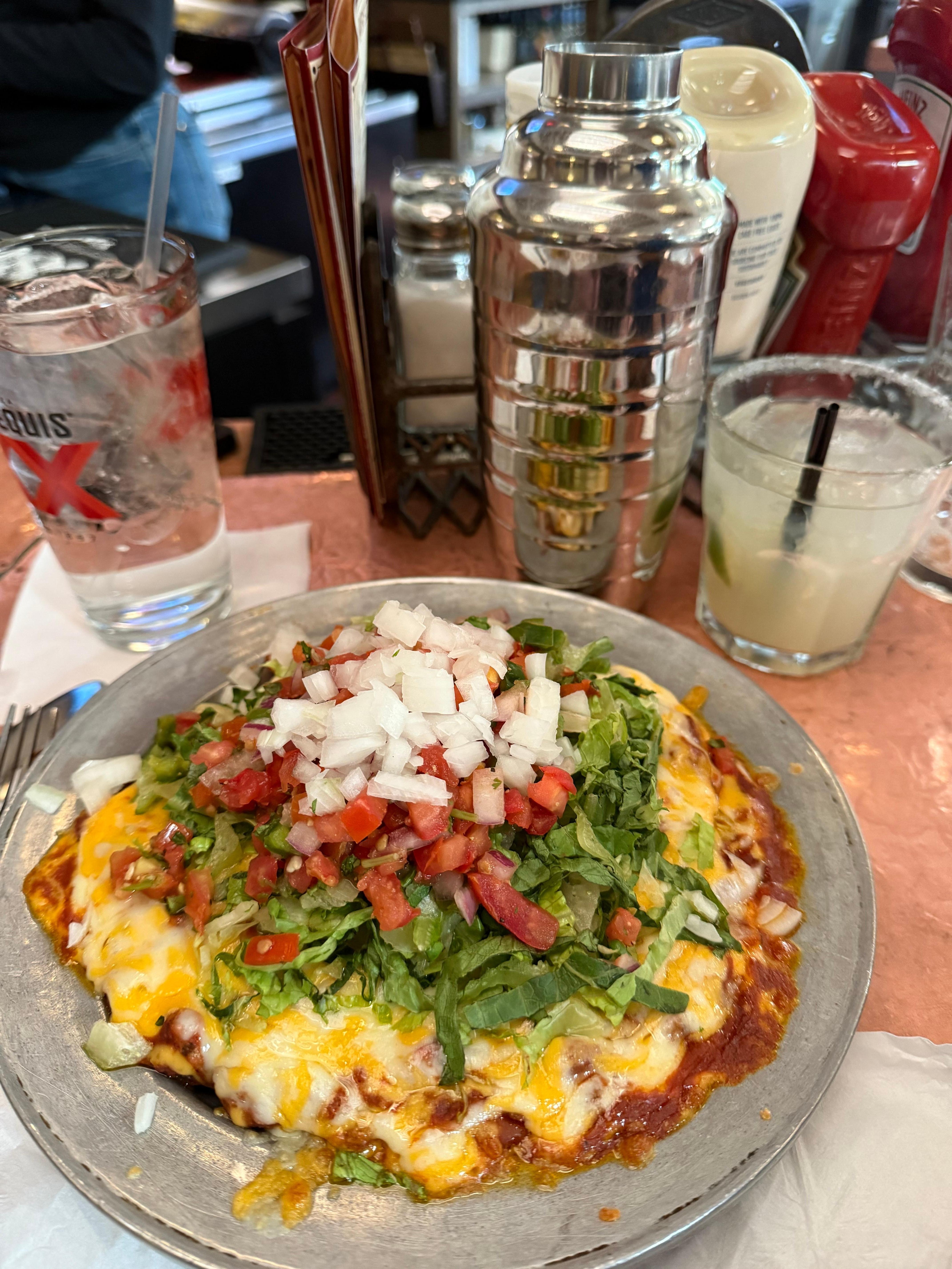 Frito pie at Del Charro. $9 and enough food for at least two! 