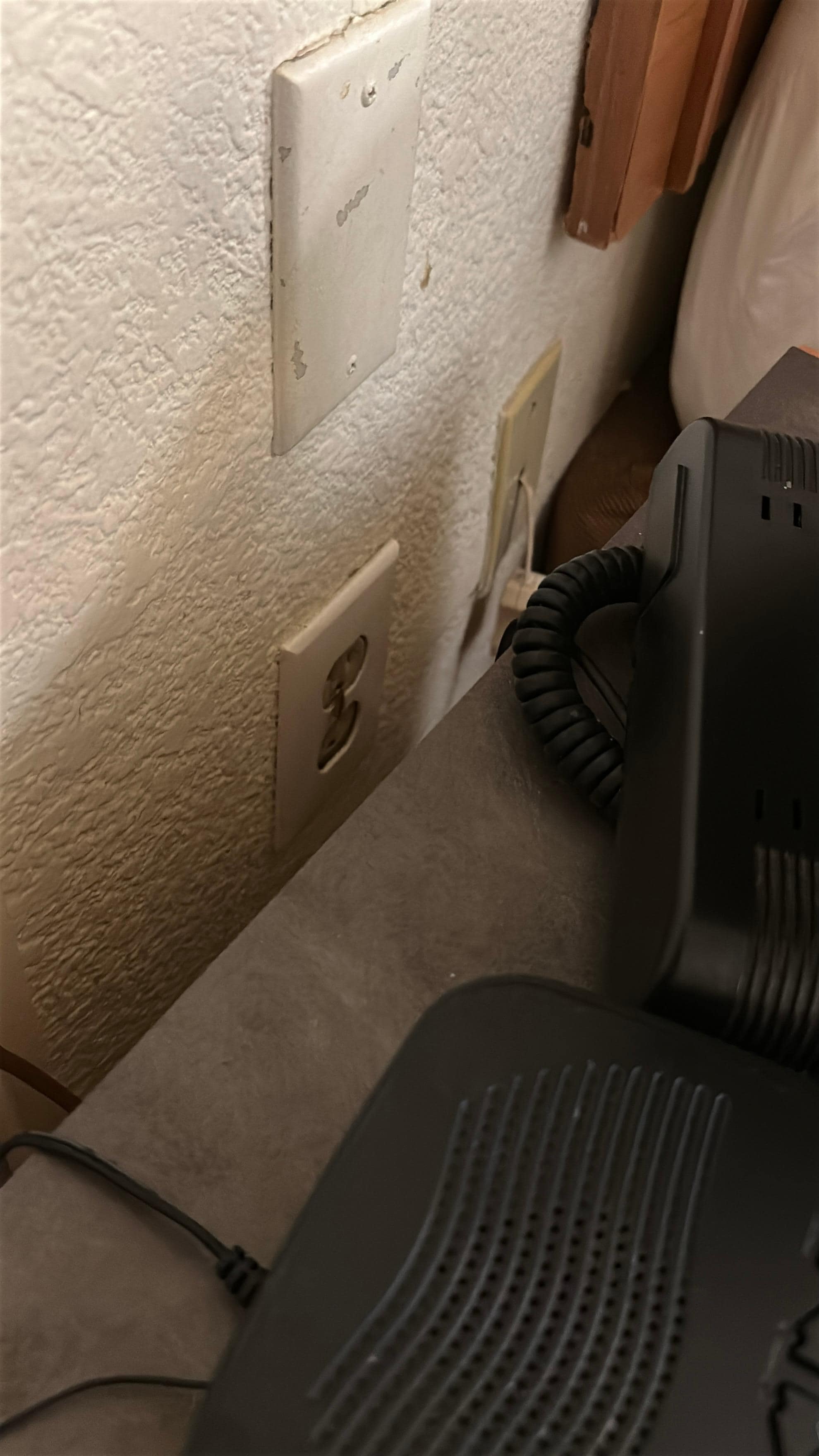 Cockroaches behind bed 