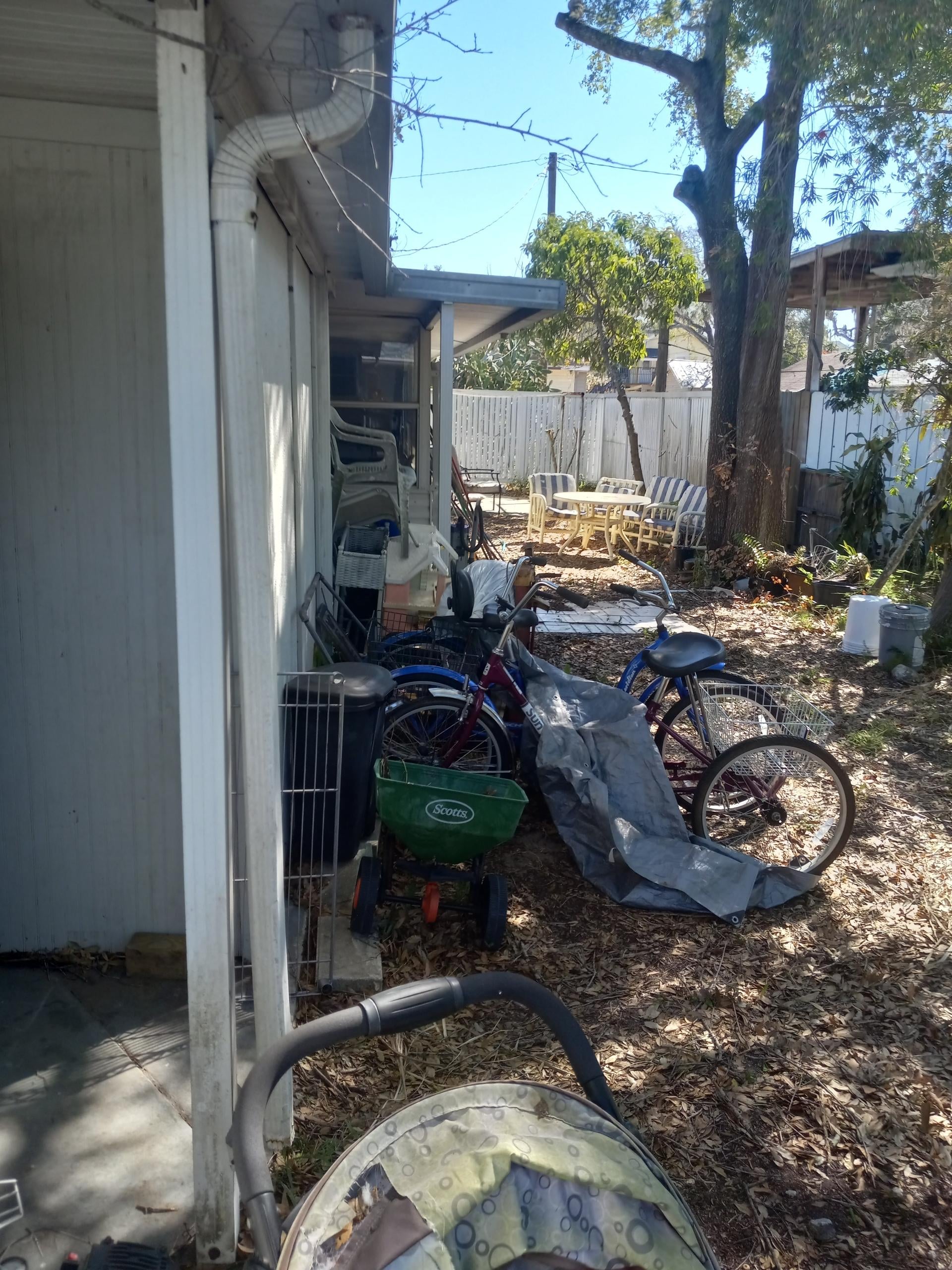 Random discarded items out back.