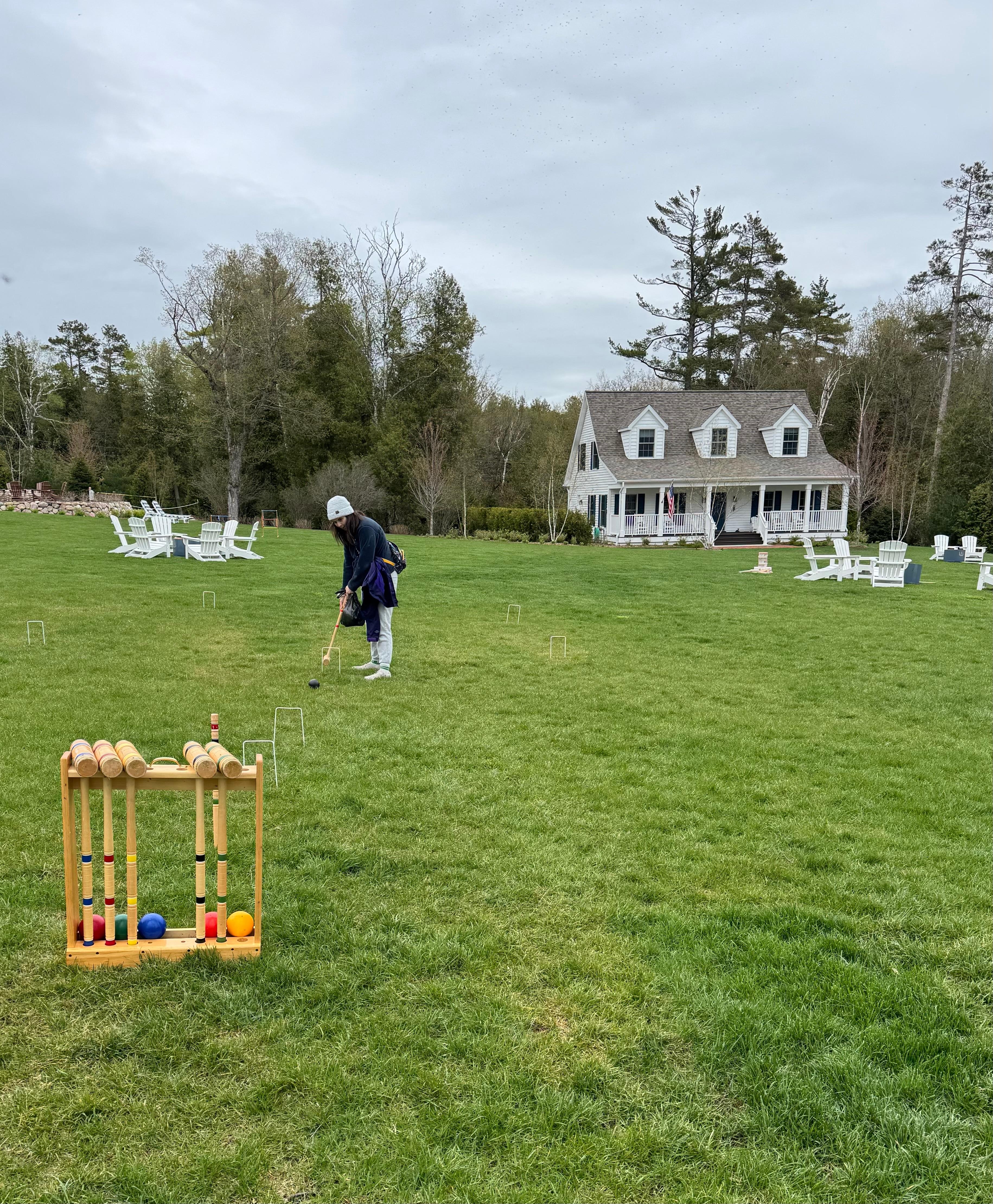 Enjoy a fun game of Croquet in the beautiful backyard!
