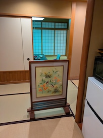 The entry hall before the living room. We had our own fridge and freezer too