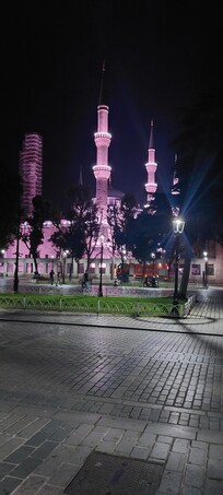 Night view of the Blue Mosque