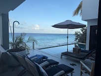 Pool area early morning.