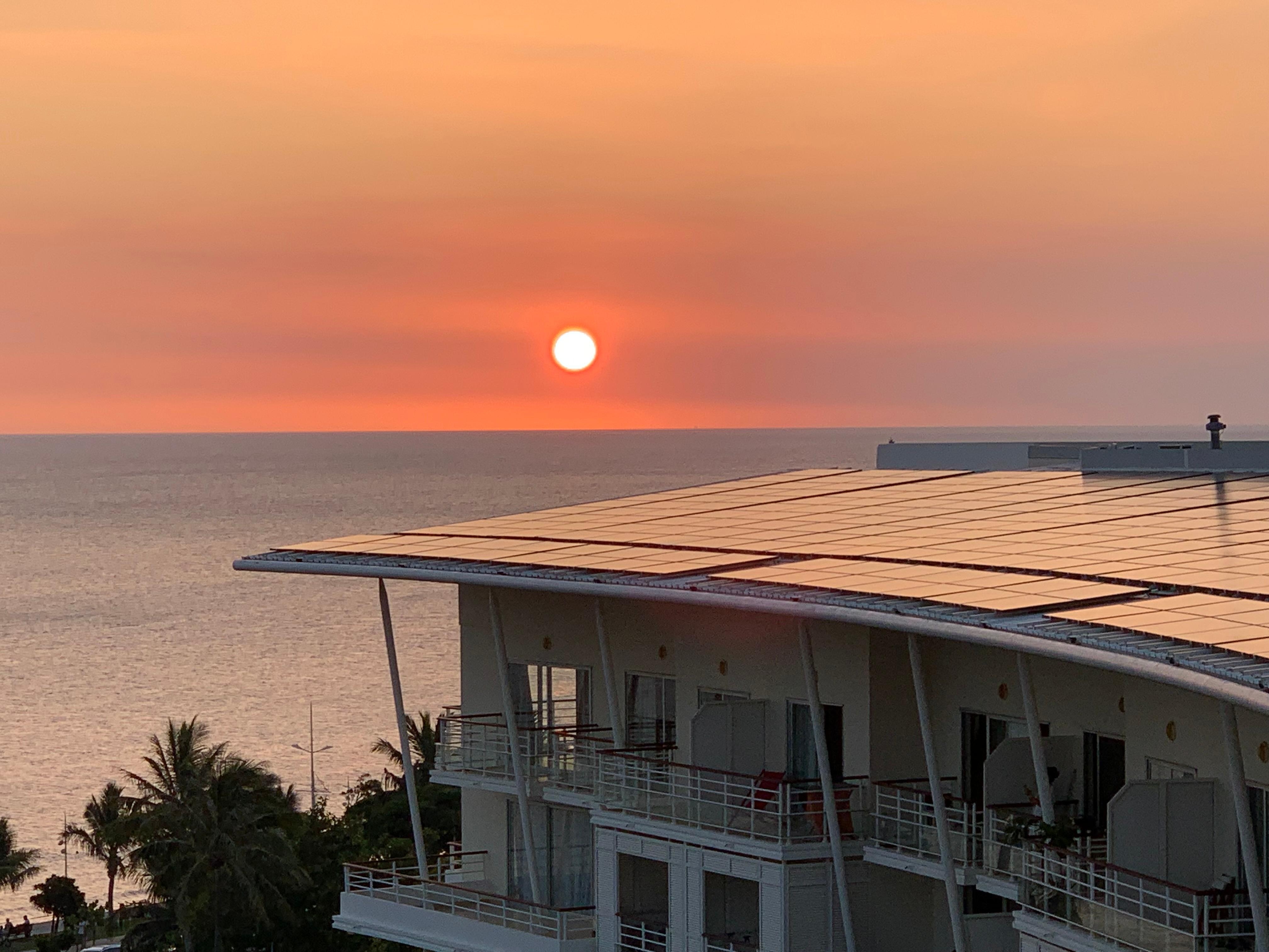 Sunset from our room balcony