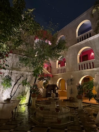 The courtyard after a rainstorm
