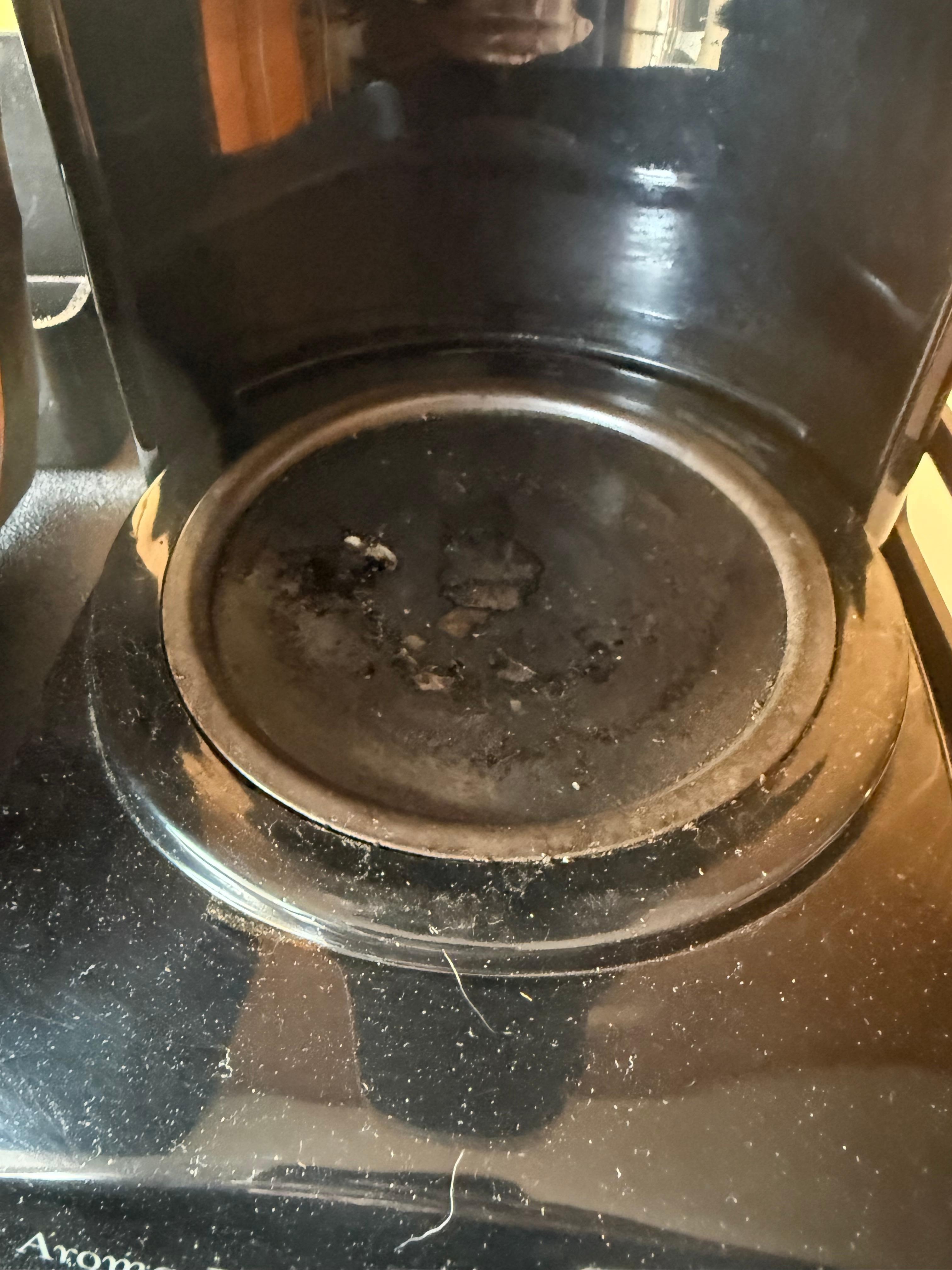 Dirty coffee maker. Before we used it