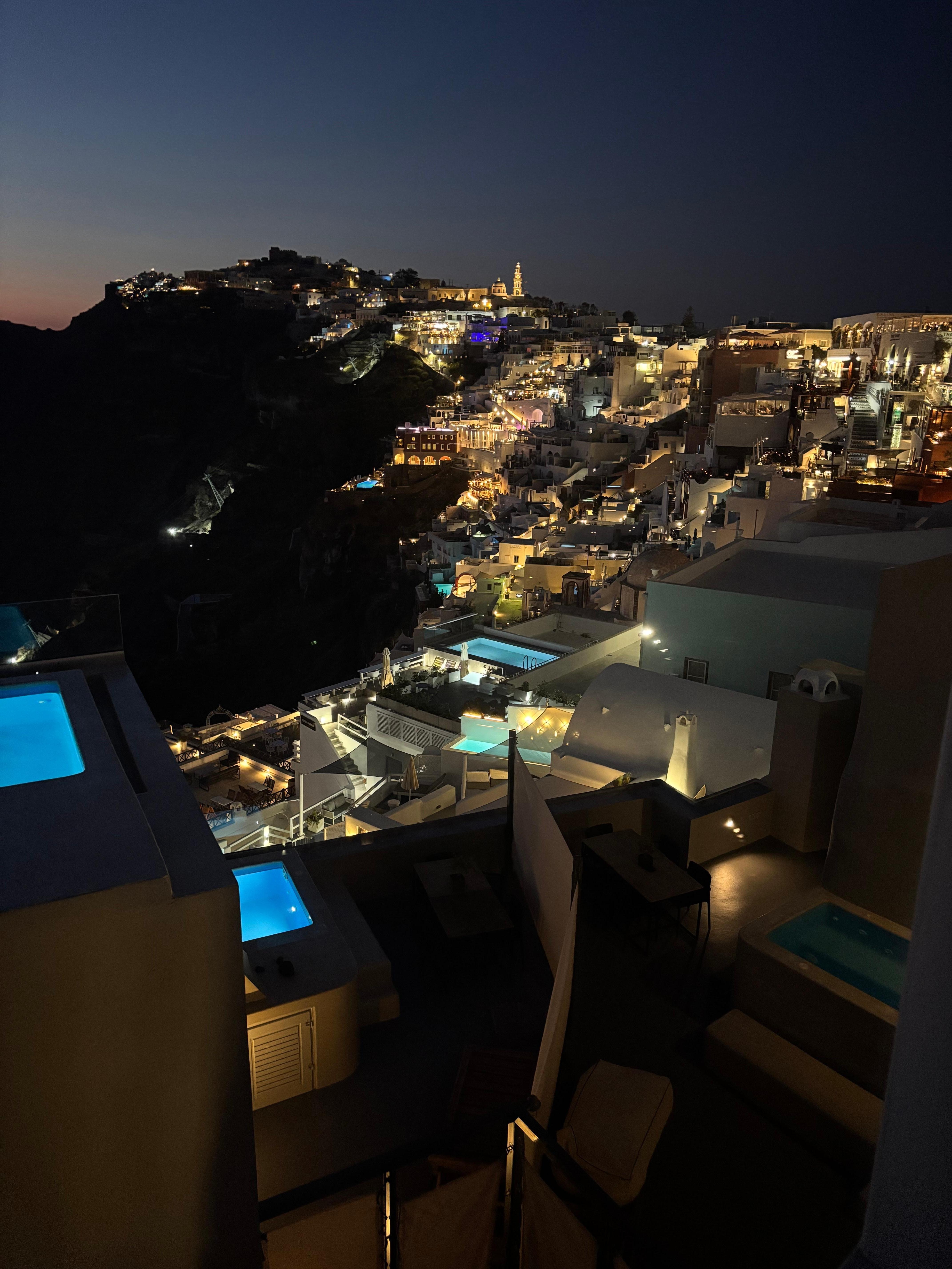 Night view from our upstairs patio. 