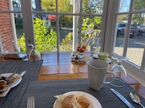 Lovely porch setting for breakfast!
